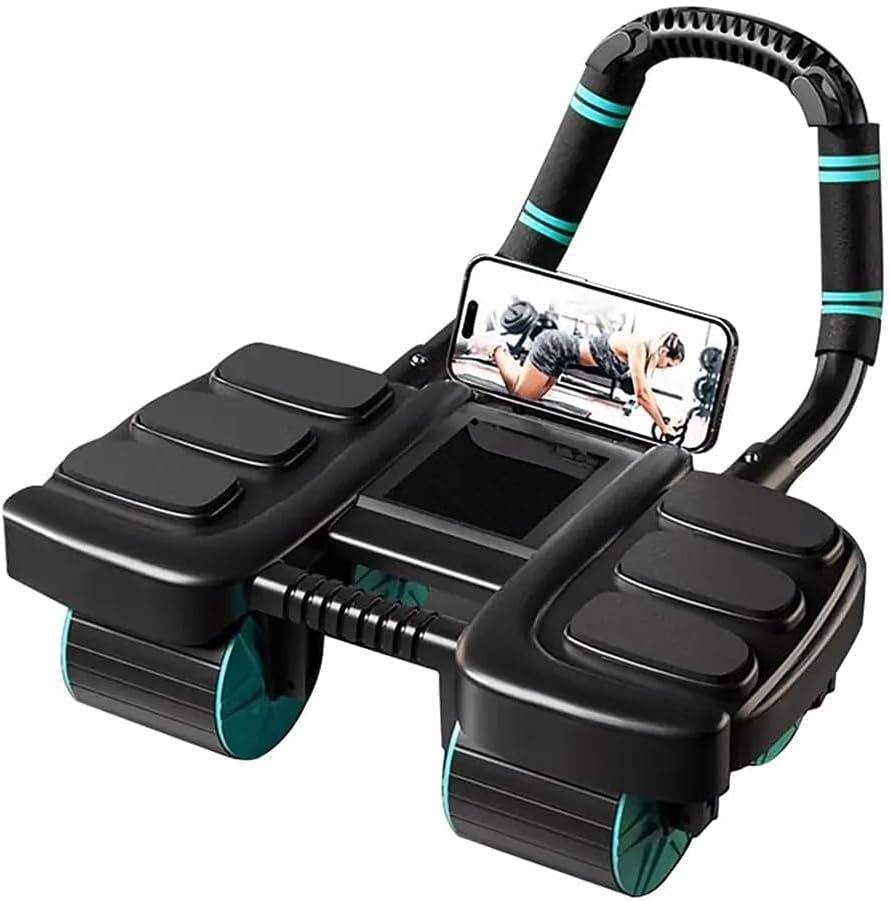 Ab Roller Wheel, Automatic Rebound with Elbow Support & 4-Wheel Design, Core Exercise Equipment for Home Gym, Abdominal Workout Machine for Men/Women, Belly Fat Burner, Portable Fitness Roller Wheel image number 4