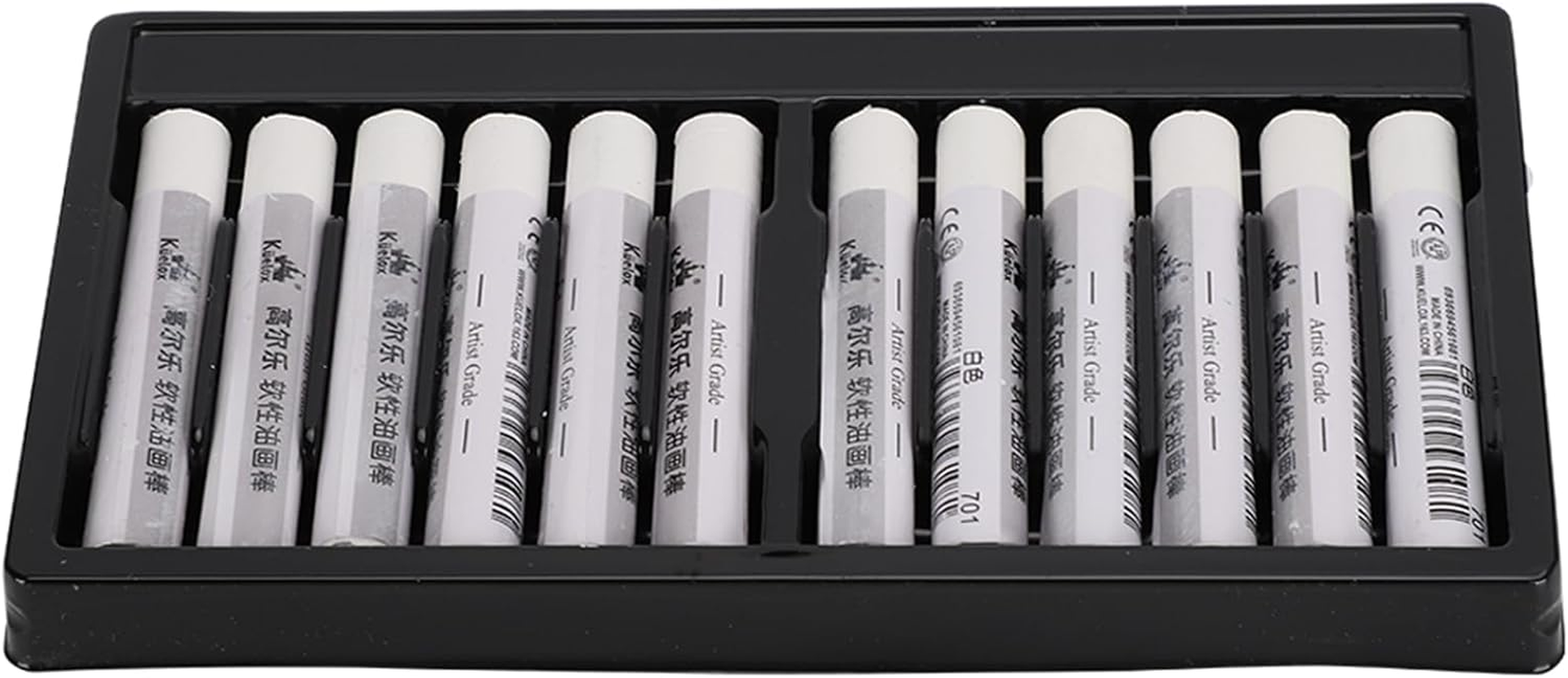 Oil Pastels, 12PCS White Oil Paintstik Easy to Color Oil Painting Stick Wear Resistant Painting Tool Children Art Supply for Artists, Beginners, Students, Kids Art Painting Drawing image number 1