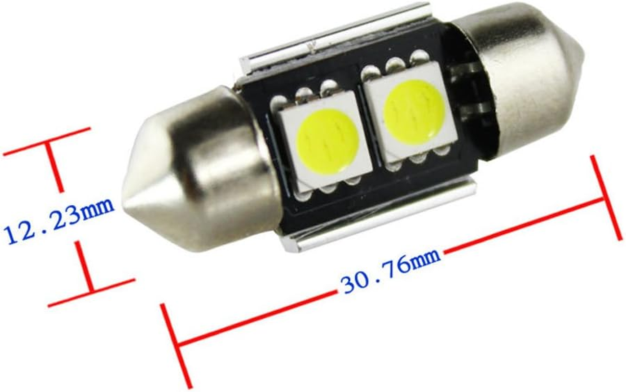 Polarlander 10Pcs 2SMD Canbus 31Mm 5050 LED C5W Led Dome Lights License Plate Lights Sourcing Reading Bulbs Roof Lamp image number 3