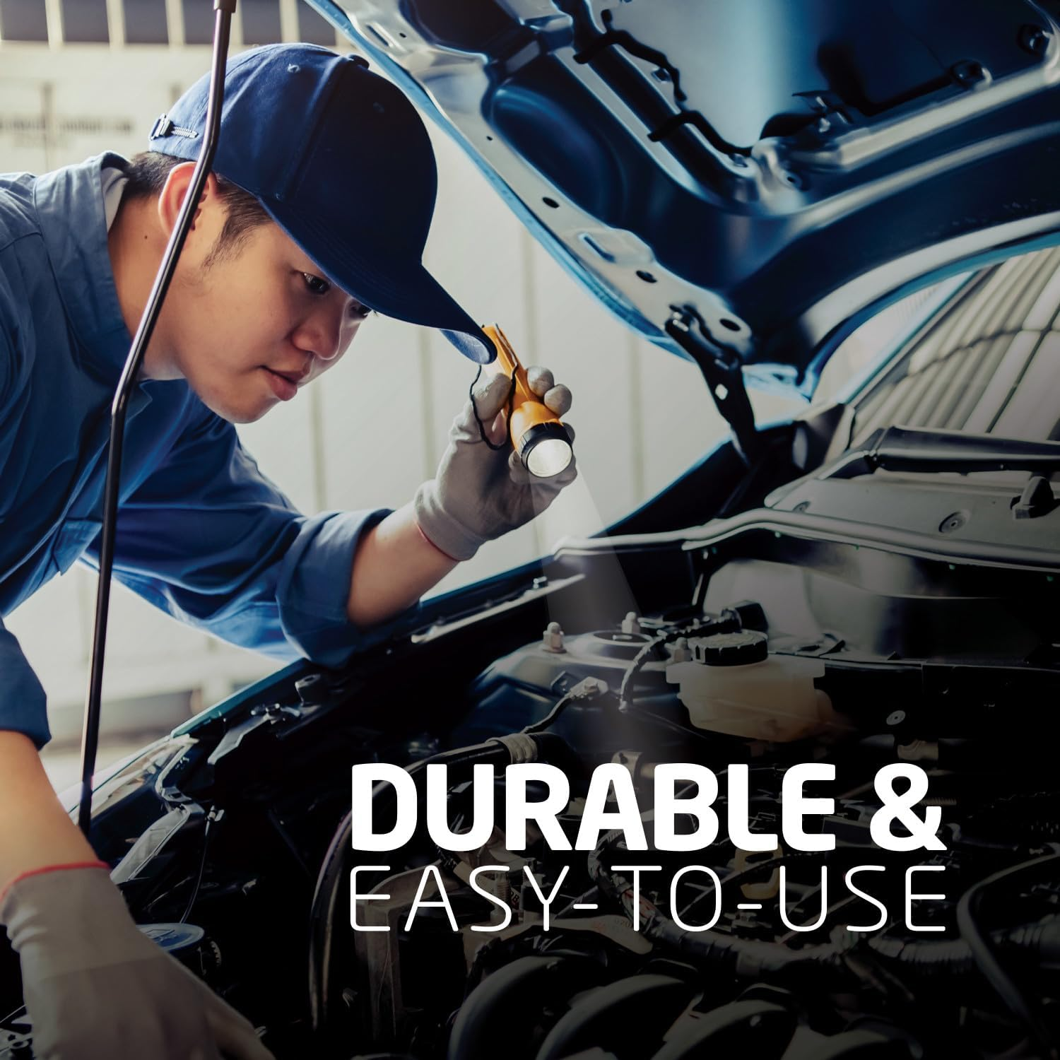 EVEREADY LED Flashlights (4-Pack), Bright Flashlights for Emergencies and Camping Gear, Flash Light with AA Batteries Included, Blue/Yellow (4-Pack) image number 2