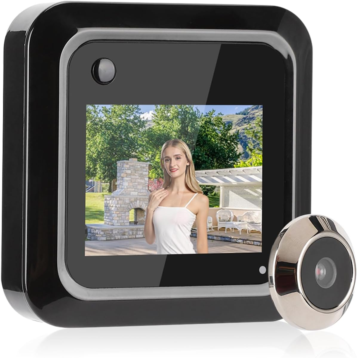 2.4In Digital Door Viewer,Electronic Peephole Doorbell with 0.3MP 95&deg; Wide Angle Camera,Security Digital Door Eye Viewer image number 6