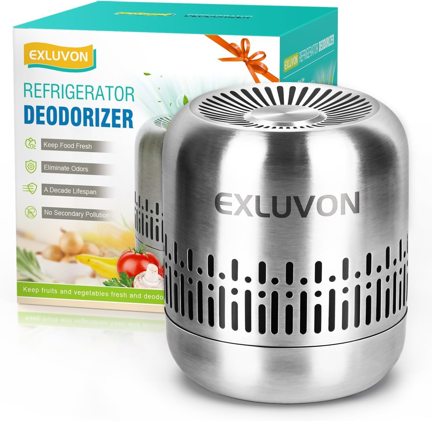Refrigerator Deodorizer,Lasts for 10 Years, Kitchen Gadgets Odor Eliminator for Fridge, Wardrobe, Shoe Cabinet,Room,Rv and New Home,More Effective than Baking Soda Charcoal Air Purifier