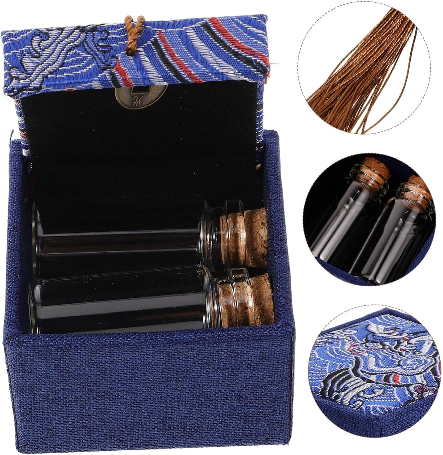 Baby Keepsake Box Set First Tooth and Fetal Hair Storage Bottles, Wooden Umbilical Cord Souvenir Collection Case, Diy Newborn Memory Keepsake for Infant Hair and Teeth Preservation image number 6