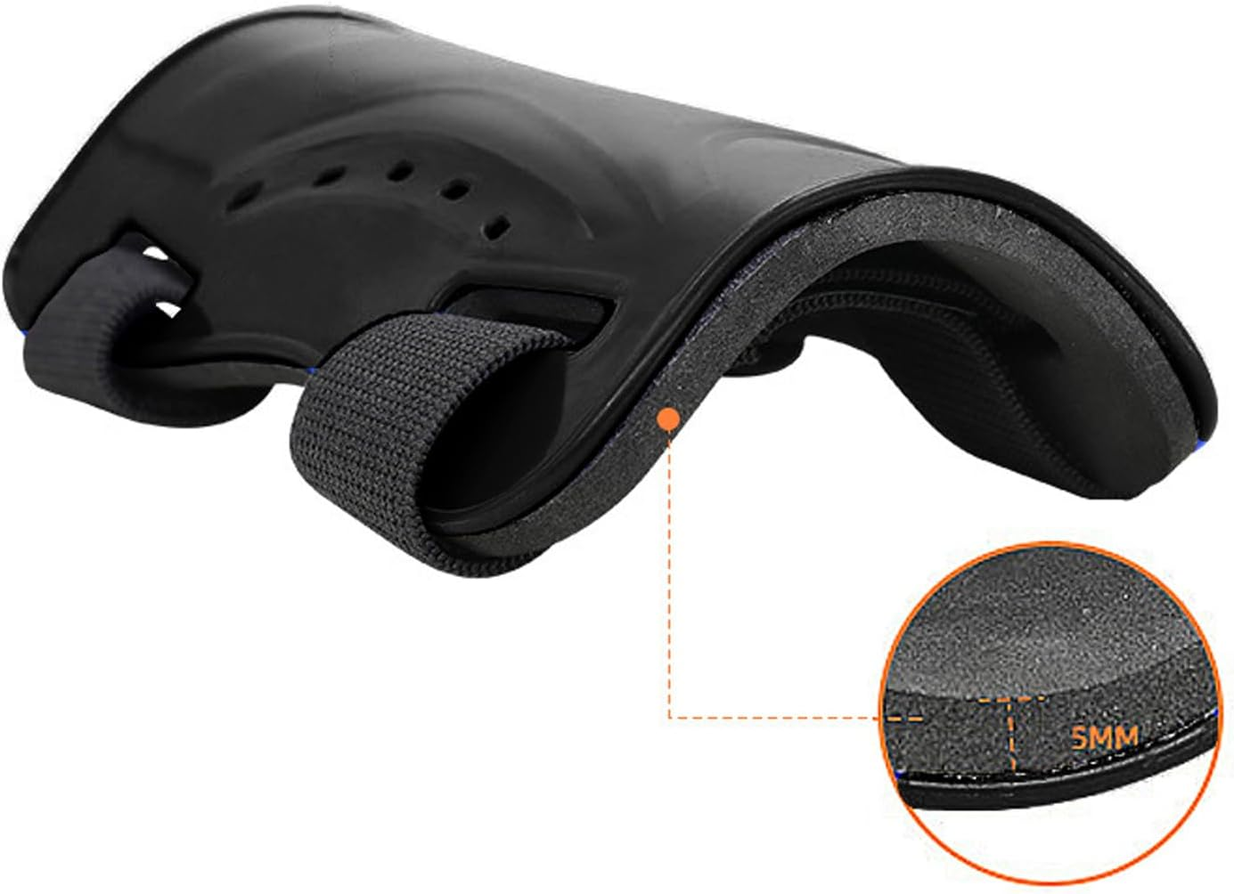 TRADERPLUS Soccer Shin Guards with Breathable EVA Cushion, Adjustable Strap image number 5