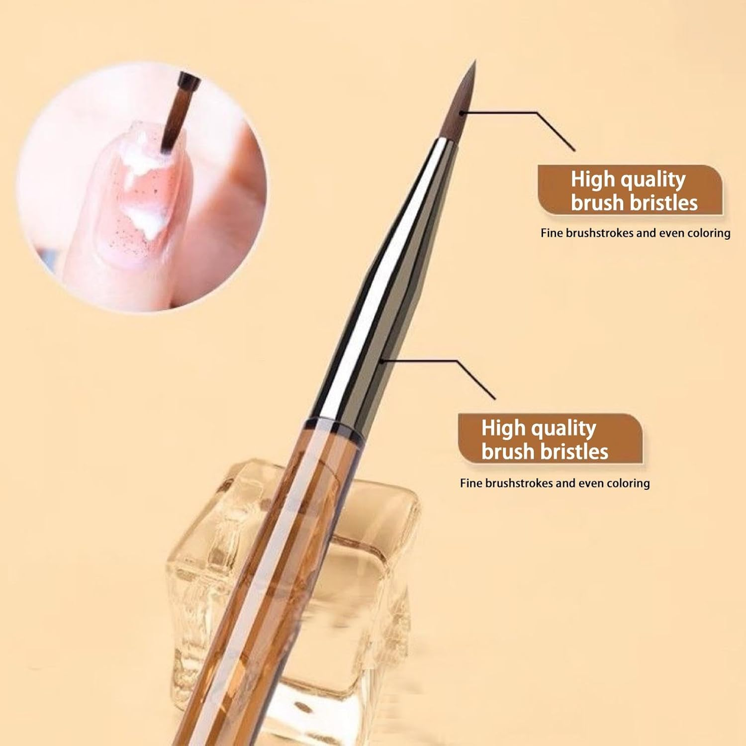 Nail Design Brushes - 9X Nail Design Painting Brushes | Nail Liner Brush for Home Salon Use, Nail Polish Brushes, Tool Set