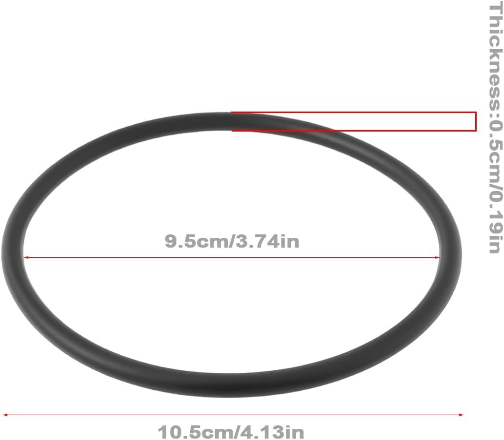 6Pcs Pool Filter O-Ring Replacement Part R172009 Compatible with Pentair Rainbow 300 302 300-19 300-29X Black (10.5X9.5X0.5Cm) image number 4