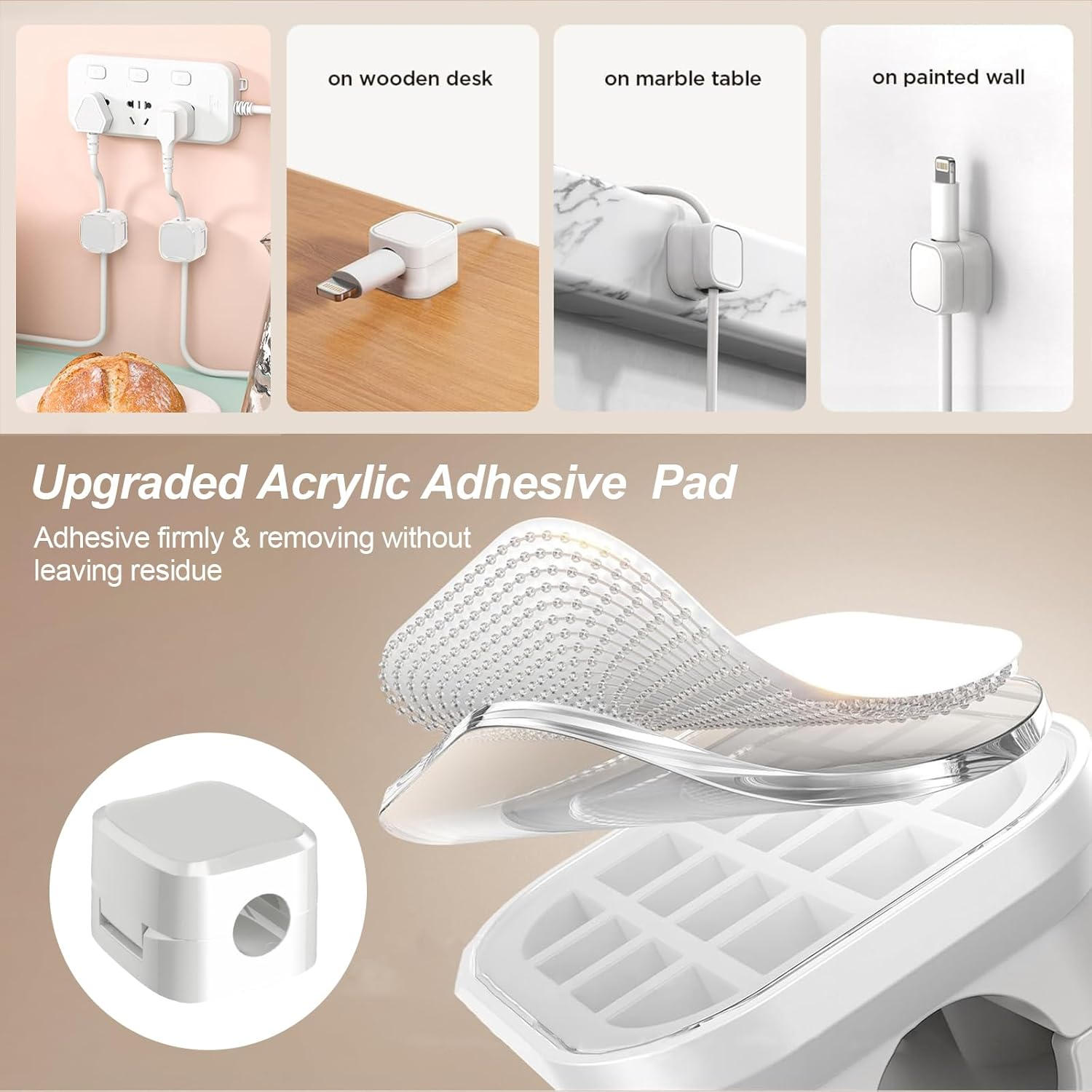 12 Pcs Magnetic Cord Organizer Holder, Adhesive Cable Management Clips for Phone USB Charger Cables, Perfect for Home, Office, Car, Desk and Nightstand