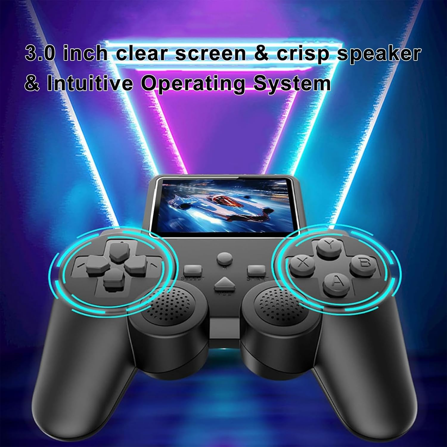 Portable Retro Handheld Game Console, Portable Electronic Gaming Console, Video Retro Gaming Console with 3.0 Inch Screen, AV TV Connection, 1020Mah Rechargeable, Single Player Multiple Games image number 3