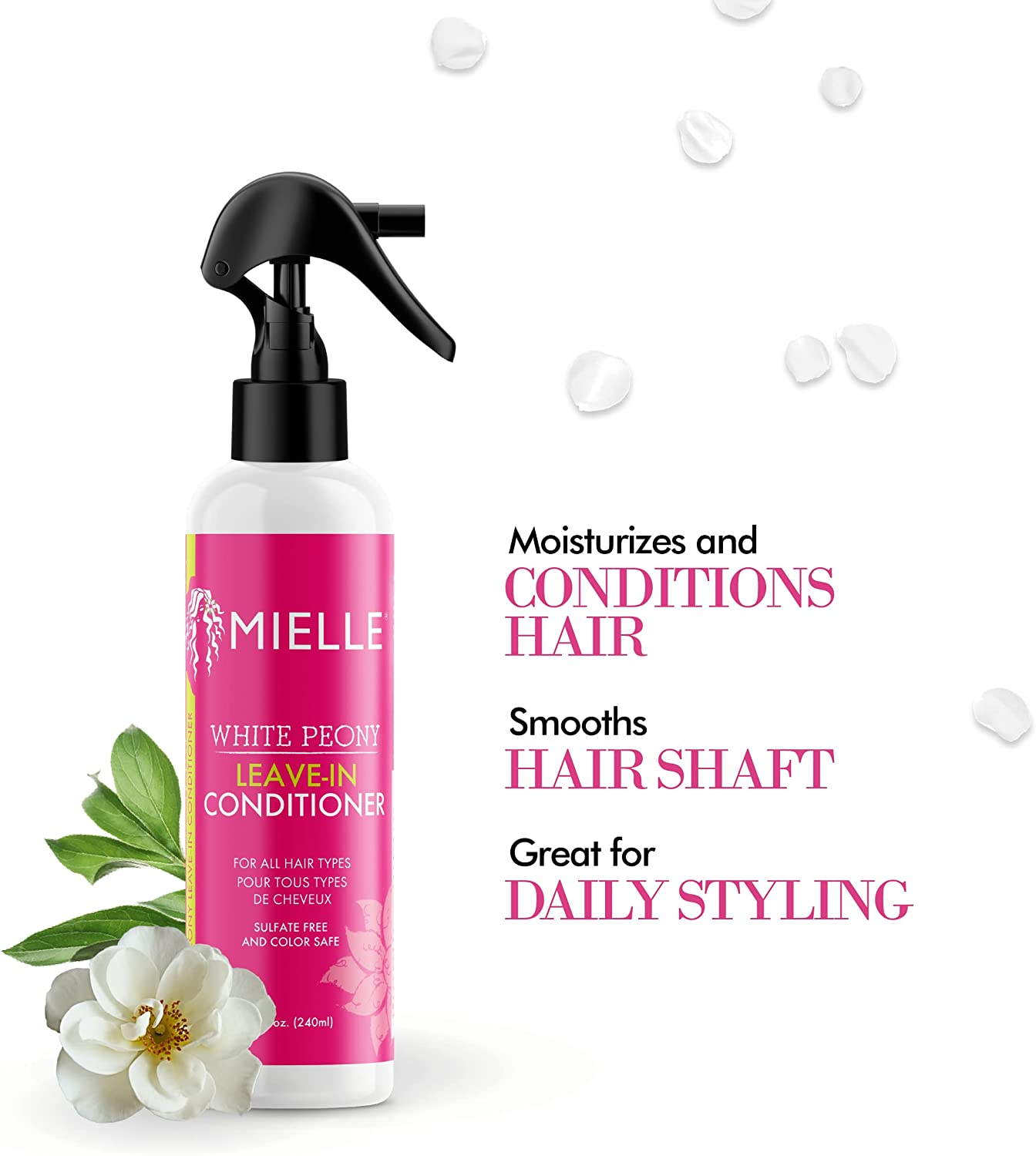 Mielle White Peony Leave-In Conditioner 240 Ml image number 1