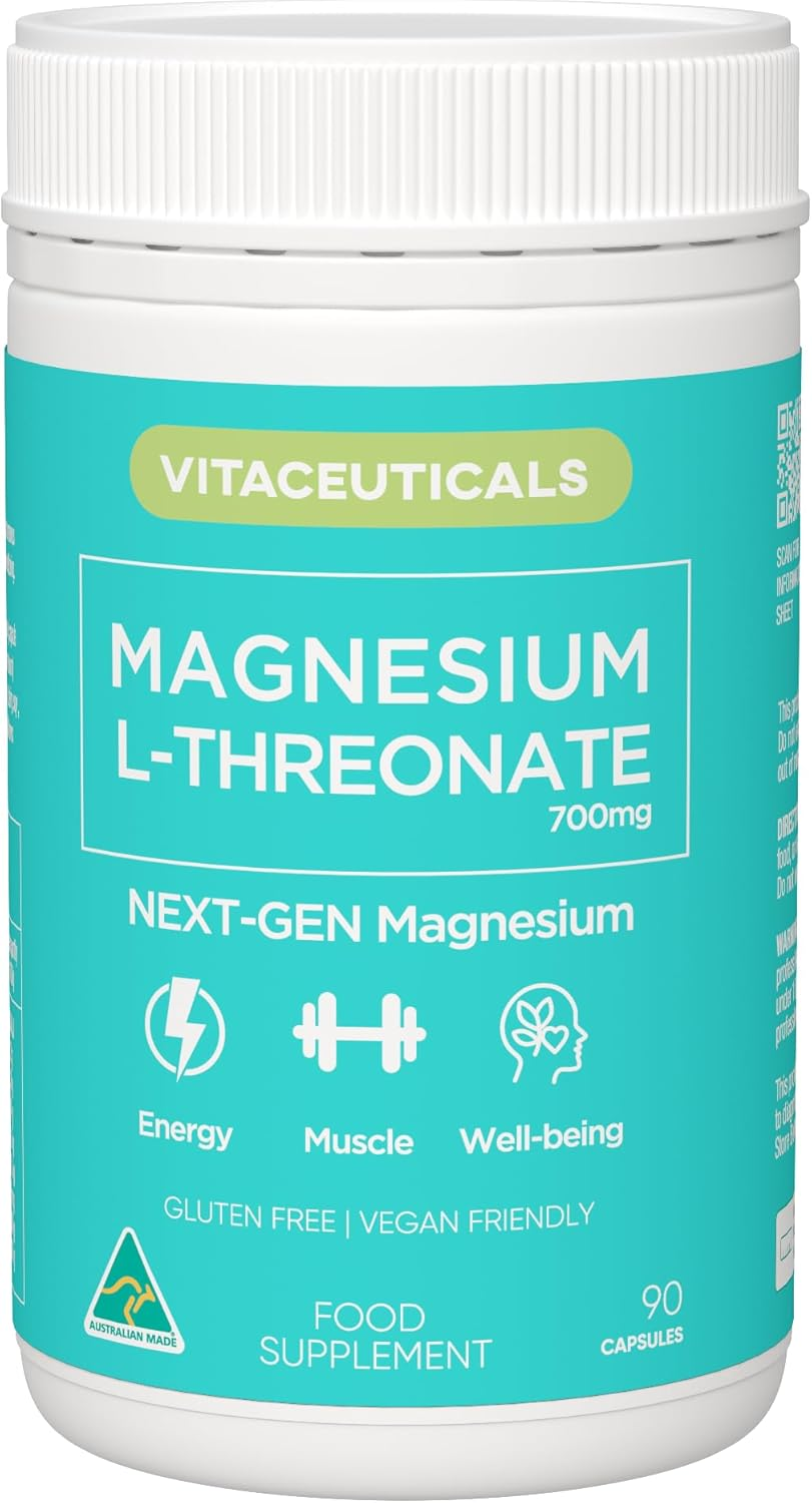 Magnesium L-Threonate by Vitaceuticals | Supports Brain, Nerve & Muscle Function | 90 Capsules | Australian Made image number 2