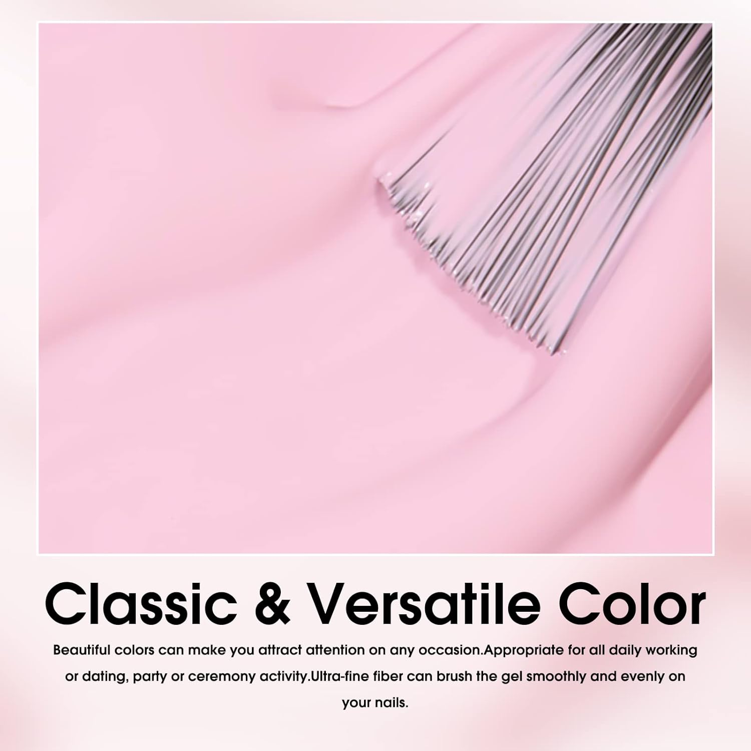 VENALISA Hema-Free Pink Gel Nail Polish Set- 6 Colors Popular Nude Pink Gel Polish Kit, Soak off LED Nail Lamp Light Pink Gel Manicure Kit DIY at Home Salon Gifts for Women Girls image number 6