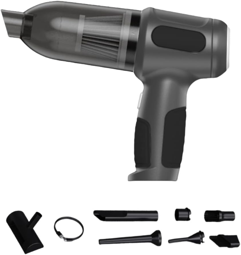 Car Vacuum Cleaner, Handheld Vacuum Cleaner, 22000Pa Strong Power Mini Vacuum Cleaner, Rechargeable and Portable Car Vacuum for Home,Keyboard,Pet (Gray) image number 3