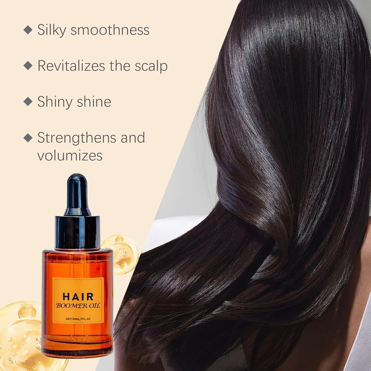 Nourishing Dense Hair Serum Oil, for Frizzy & Dry, Moisturizing and Deep Conditioning,Natural Beauty and Care for All Hair Types image number 1