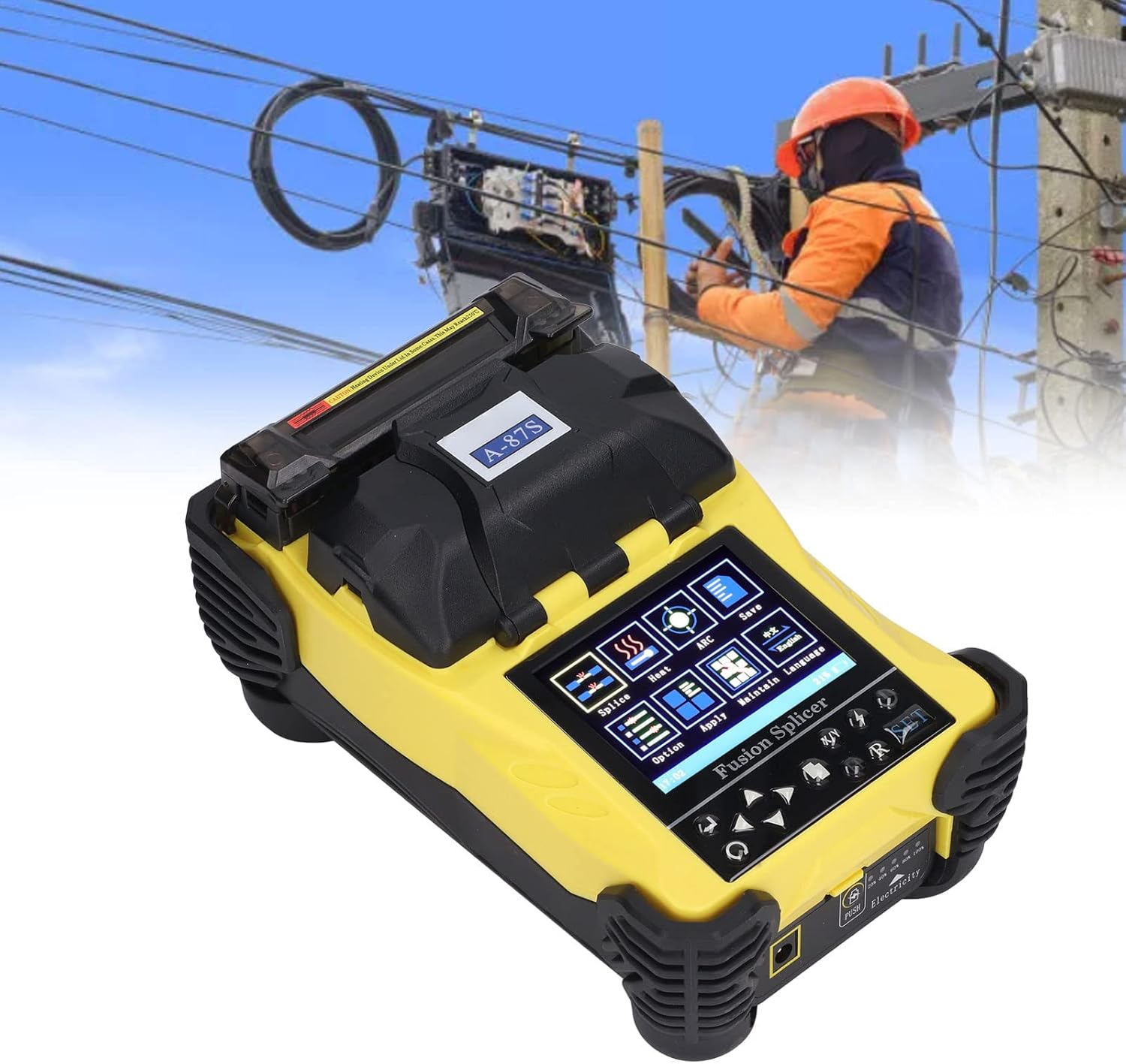 Fusion Splicer Set Automatic High-Precision Cutter 3 in 1 Mini Optical Fiber Fusion Splicer for Telecommunications, Fiber Holder Optical Welding image number 3