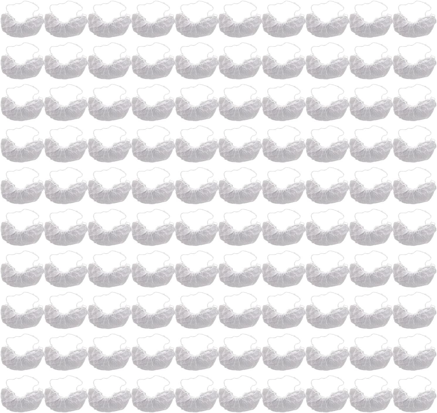 Beard Covers, Dispoable Beard Net 100Pcs for Food Production for Male (Black)