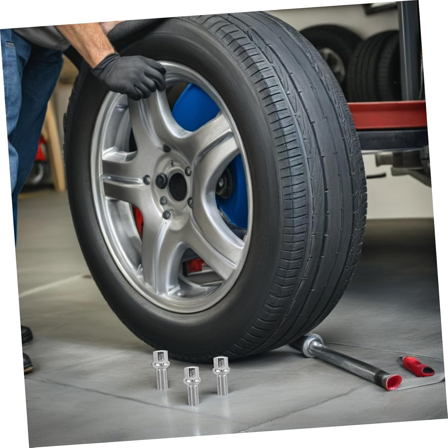 FOYTOKI 5Pcs Chrome Wheel Bolts with Conical Ball Seat Design Automotive Tire Screws for Car Wheel Rims Enhanced Strength and Vibration Reduction Multi Vehicle Compatible Lug Nut image number 3