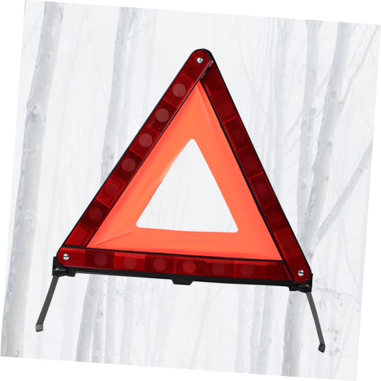 GARVALON Reflective Road Safety Warning Triangle Sign Red Car Emergency Warning Triangle Roadside Sign for Vehicle Safety image number 4