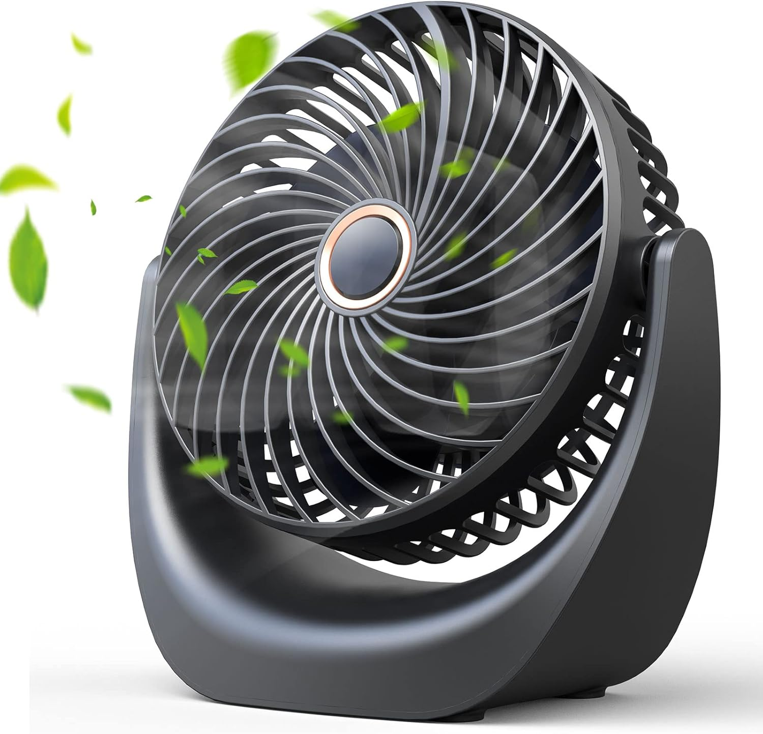 Desk Fan,Samll Personal Fan,Table Fan Rechargeable 4000Mah Battery,5 Speed Silent Bed Fans with 360&deg;Rotatable Strong Airflow,Portable Cooling Fan for Desktop Office Home Bedroom image number 6