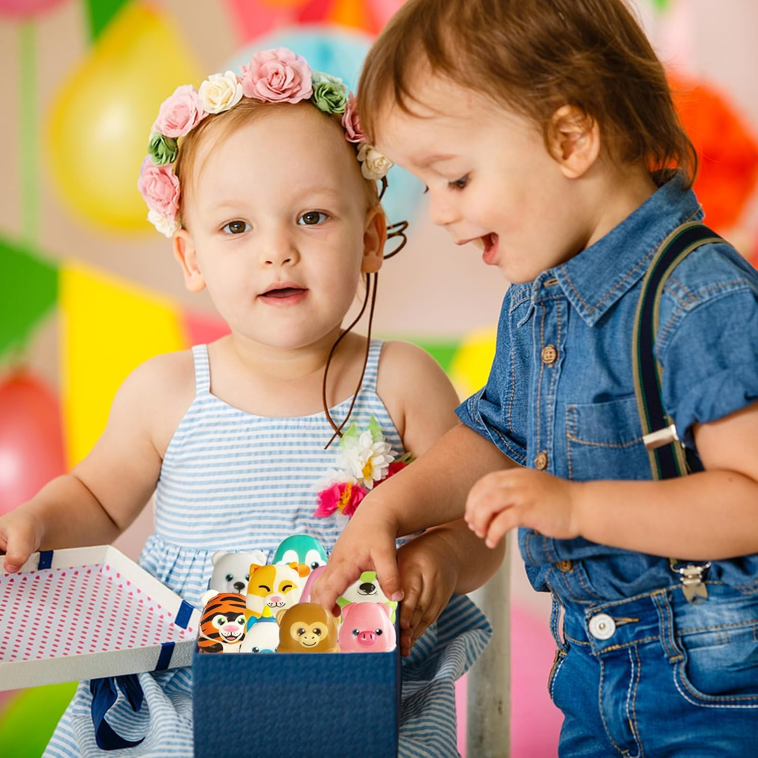 24 Pcs Party Favors Filled with Squishy Toys,Jumbo Slow Rising Squishies Toys,Soft Kawaii Animal Toys for Birthday Goodie Bag Stuffers,Pinata Stuffers,Classroom Prizes,Carnival Prizes image number 3