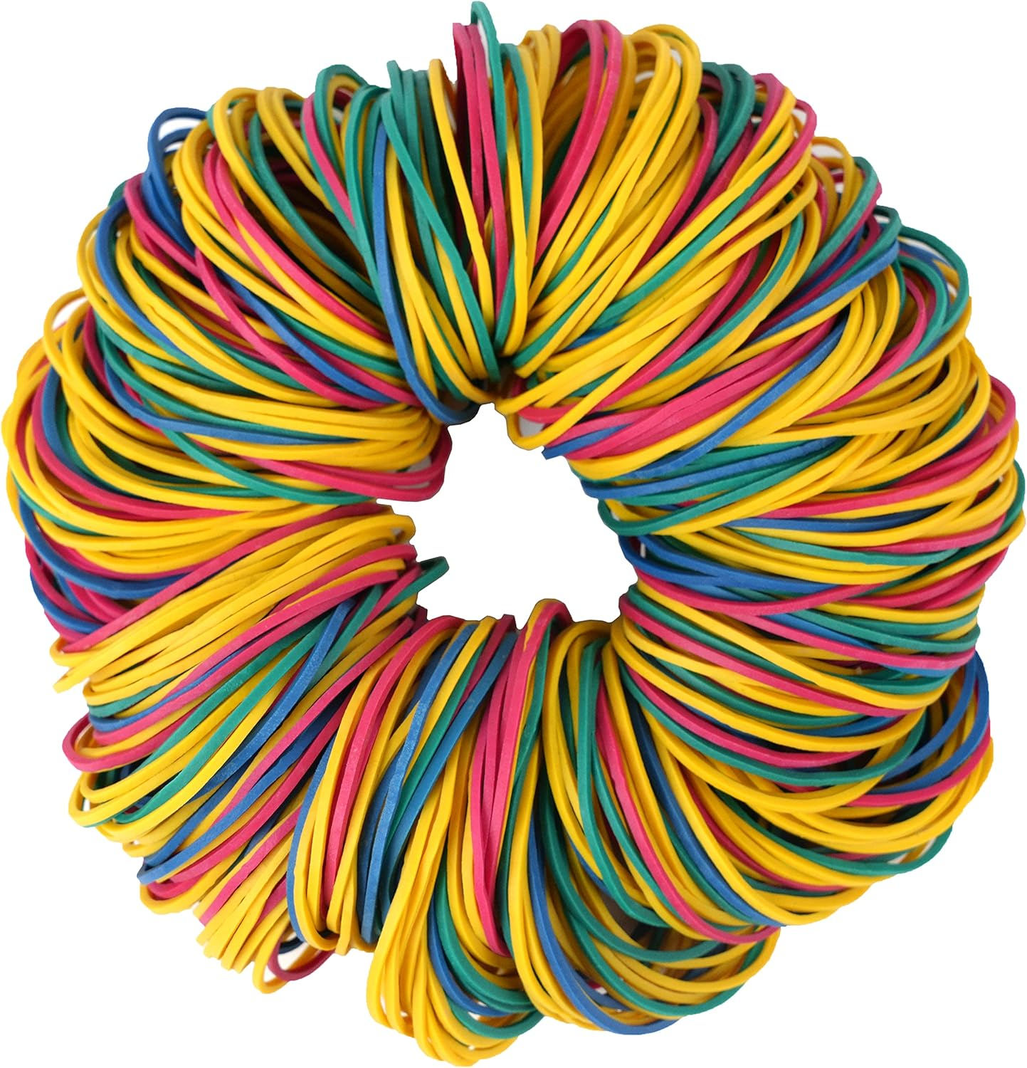 Rubber Bands Size#16 Mixed Color Elastic Rubber Band 550Pcs 200Grams Office Supplies File Folders Litter Box image number 1