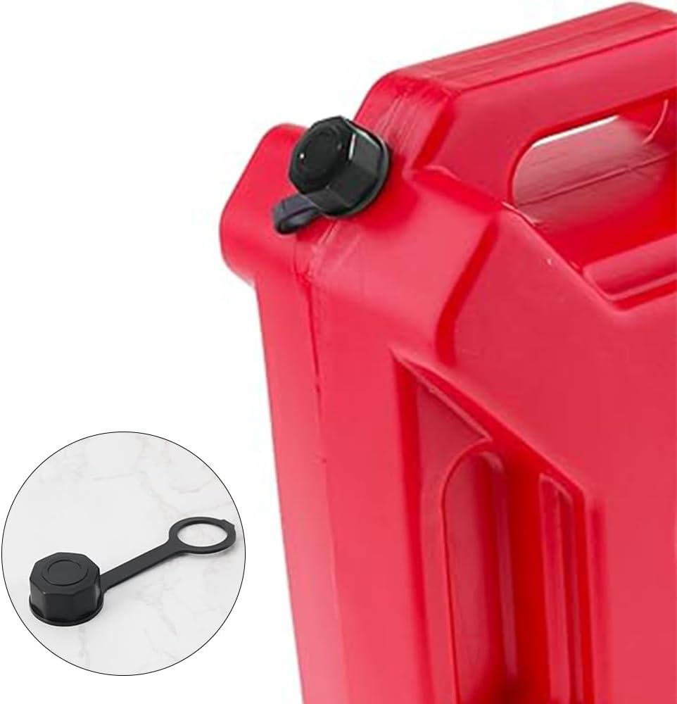 4 Pcs Gas Can Cap Gas Can Screw on Vent Cap Rear Vent Screw Caps Suitable for Most Fuel Diesel Kerosene Jugs with 4Pcs Gasket Black Plastic Black Top Hat- Plastic image number 5