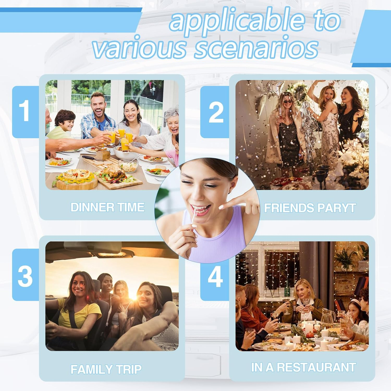 200 Count Tooth Floss Picks, Double Cleaning Tooth Picks Flossers with Bristles,Small Home Tooth Pick for Adult (200) image number 5