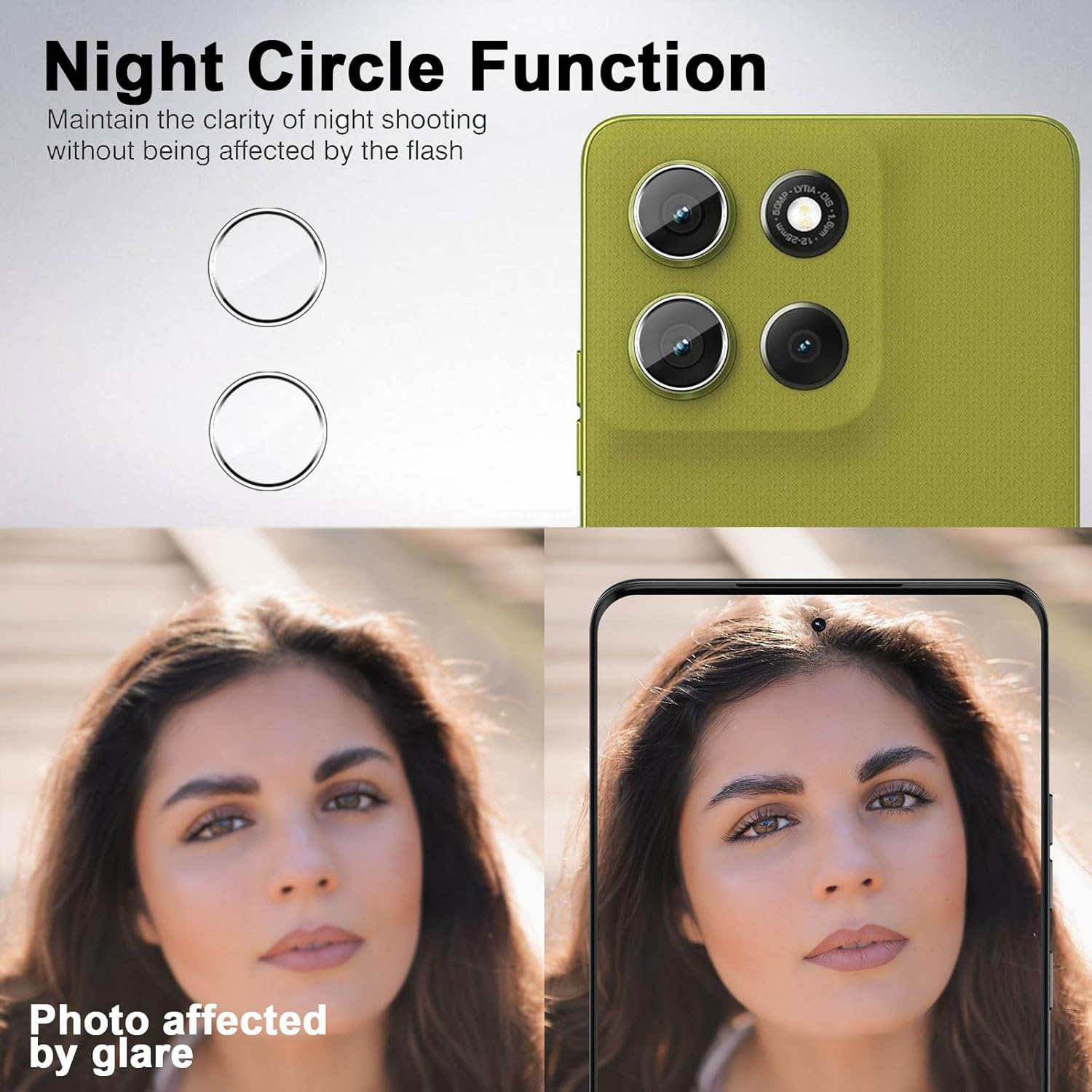 TUTUO Screen Protector for Motorola Moto G86 5G for Tempered Glass, [Pack of 2 + 2] Tempered Glass + Camera Protection, 9H Hardness HD Clear Film, Anti-Scratch, Anti-Fall Screen Protector Film image number 1