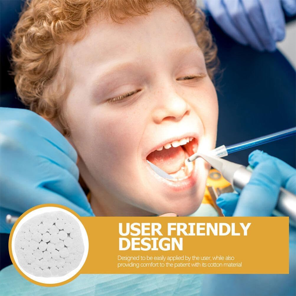 Iplusmile 100 Pcs Rolls Cotton Lap Cottons Pads for Dentists Dental Cotton Swabs Dental Bleed Plugs Rolled Cotton Ball Nose Bleed Plugs Medical Cotton Child White Disposable