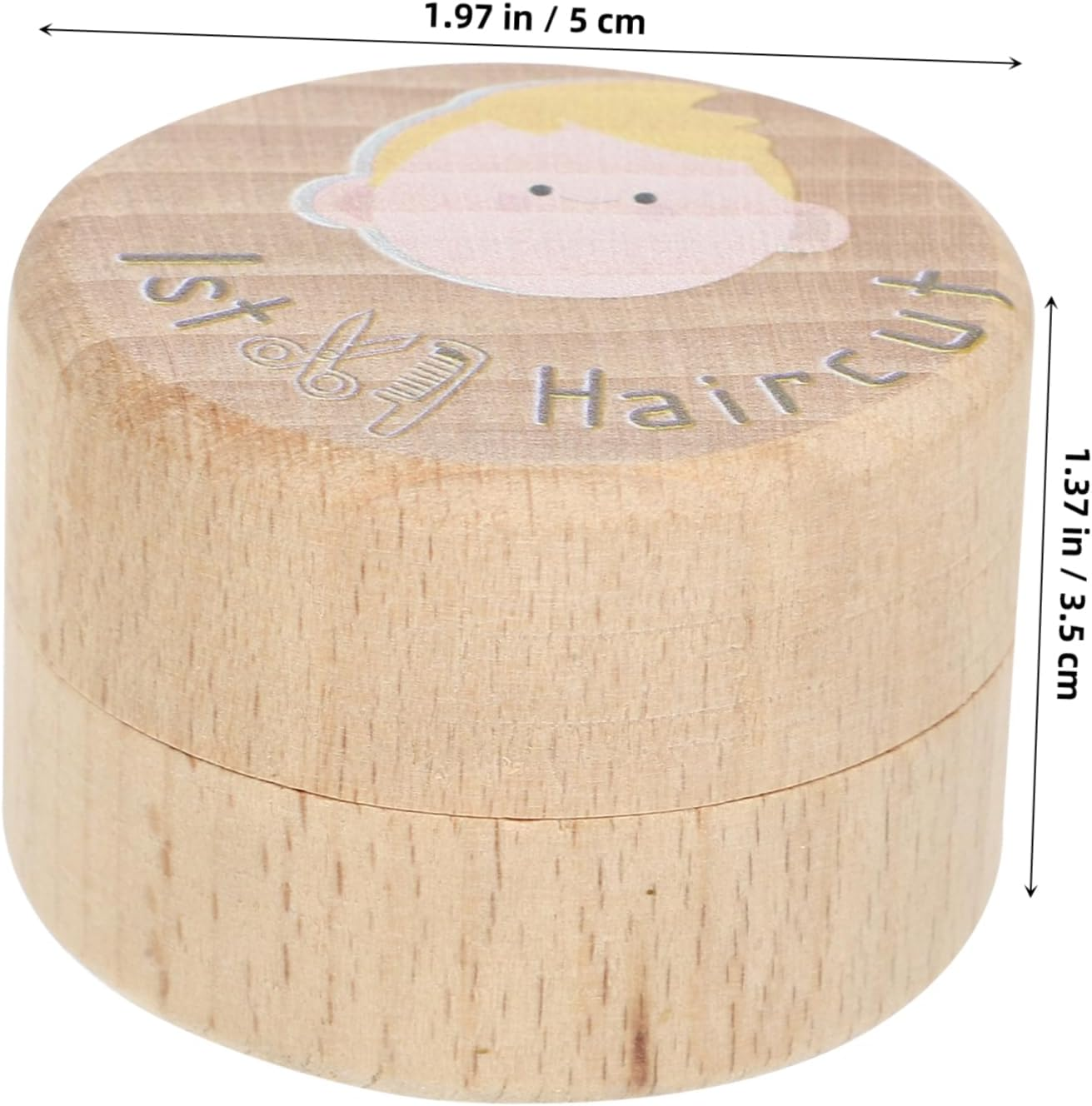 First Hair Keepsake Box Adorable Wooden Haircut Holder for Cherishing Memories for Showers Birthdays Versatile Storage for Treasures image number 3