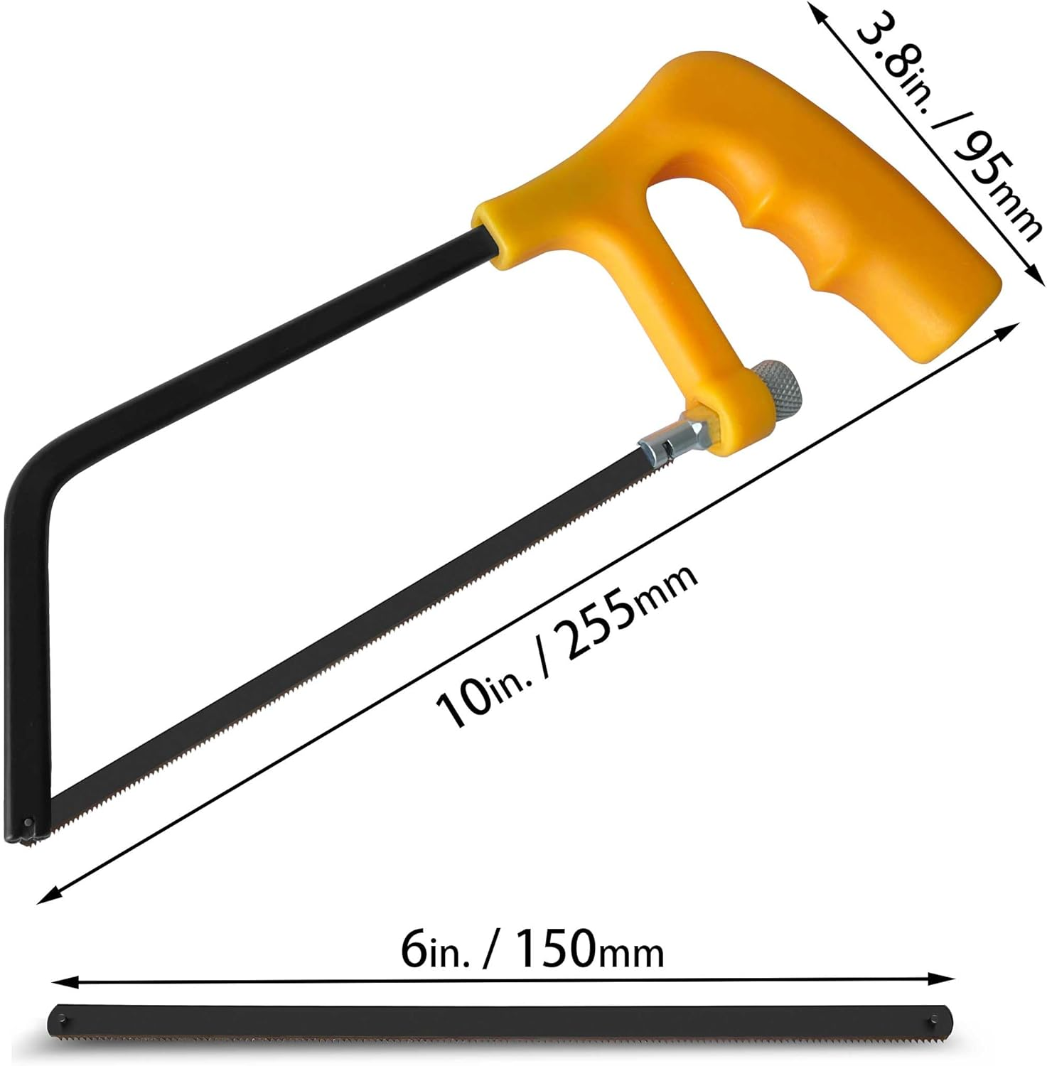 Hanpex 15Cm / 6 In. Mini Hacksaw Frame - 150Mm Extra Fine Cut Junior Hack Saw with Bi-Metal Blade for Metal and Wood image number 4