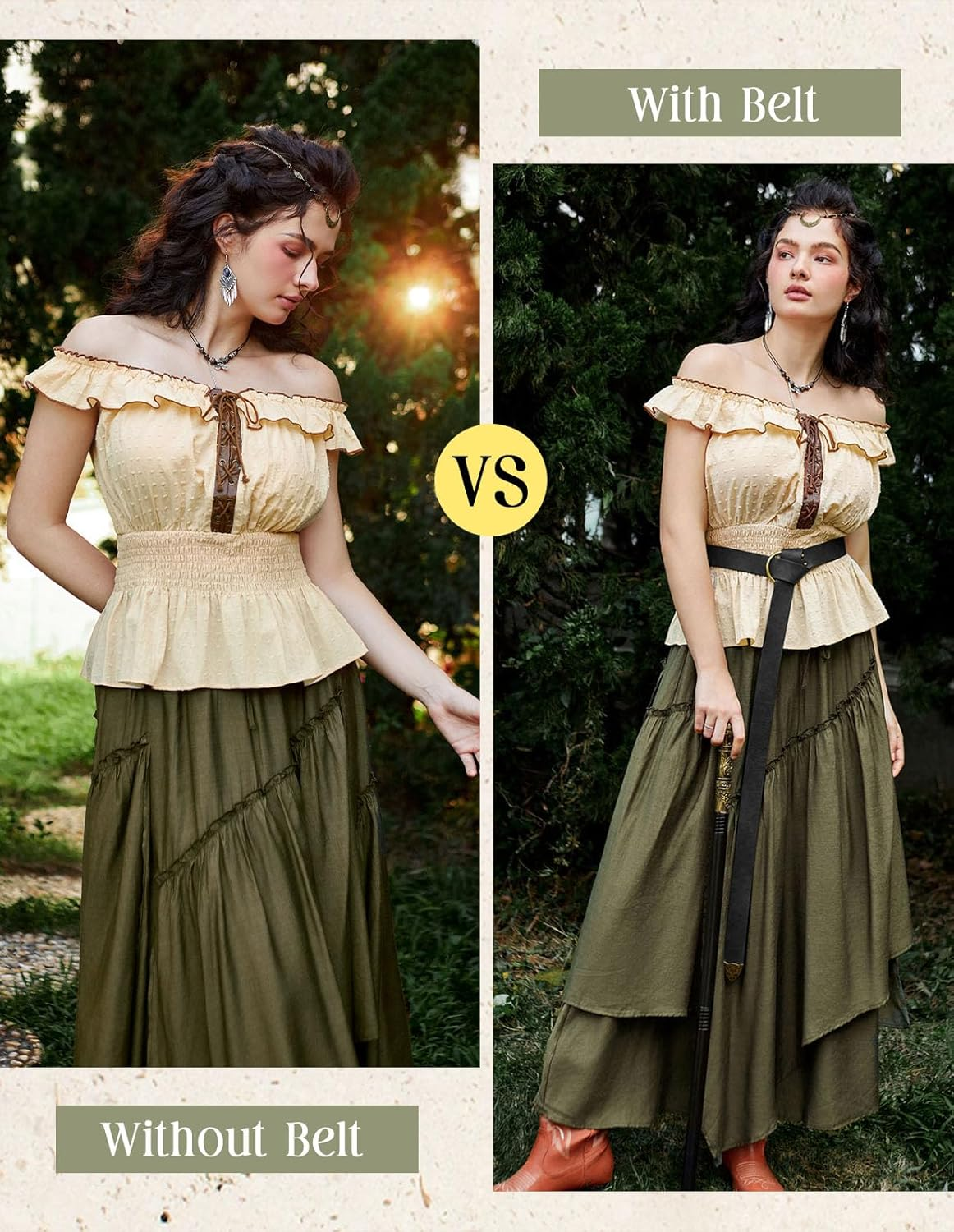 Scarlet Darkness Medieval Leather Belt Renaissance Accessory Pirate Viking Belt - Black image number 2