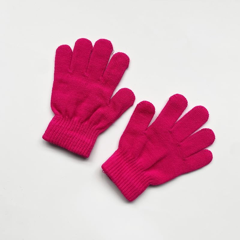 3 Pairs Kids Winter Magic Gloves Children Stretchy Warm Gloves Knit Mitten Gloves for Boys Girls Riding Cycling Bike Outdoors Sports image number 2