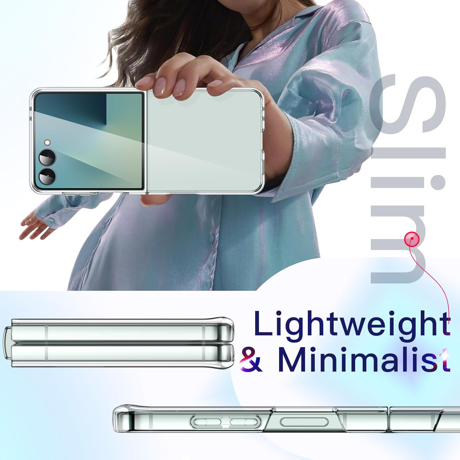 Jetech Case for Samsung Galaxy Z Flip 7 2025, Crystal Transparent Hard PC Shell, Anti-Scratch Shockproof Slim Protective Phone Cover (Clear) - Clear image number 4