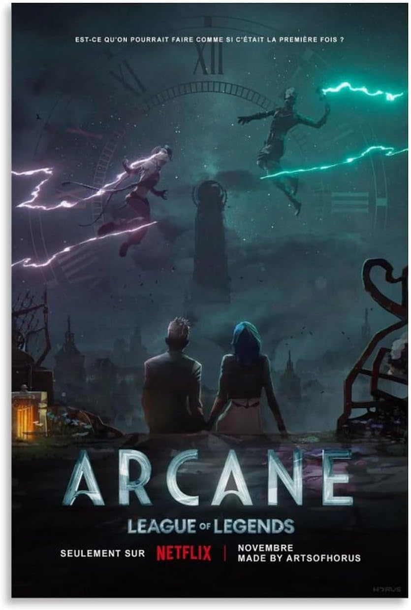 Anime Arcane Poster Poster Canvas Painting Wall Art Picture Home Decor Print for Bedroom Living Room Dorm Study Bar Office 24X36Inch(60X90Cm)