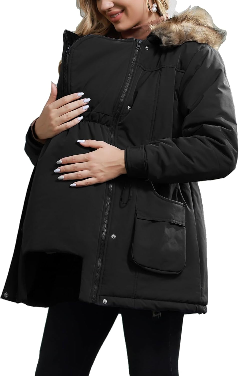 Maacie Maternity Jacket, All-Weather Functional Jacket for Mum and Baby, Maternity & Baby Wear, Waterproof, All-Weather 3-In-1 Carrying Jacket, Women'S Jacket
