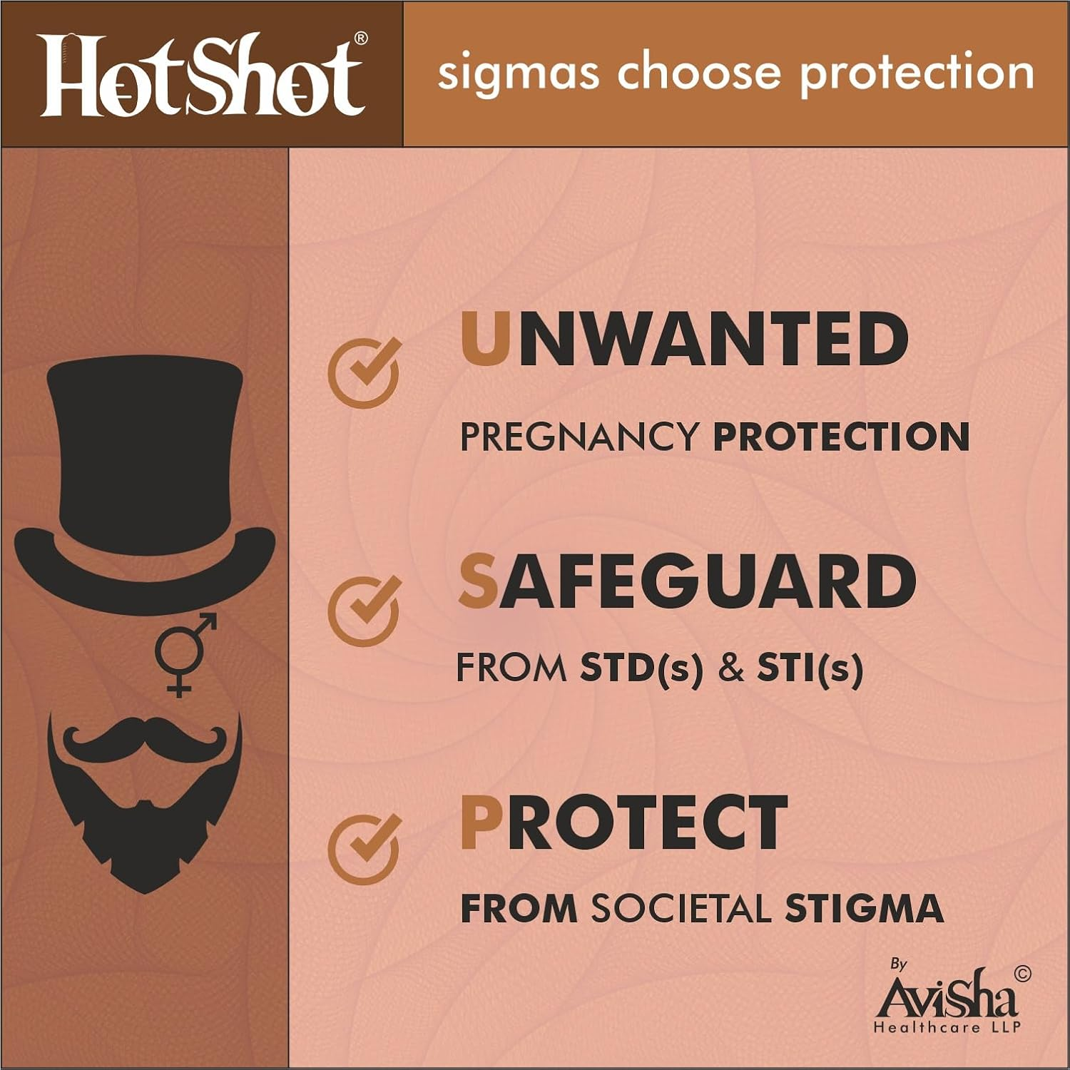 HOT SHOT Chocolate Flavored Condom for Men -10 Count image number 2