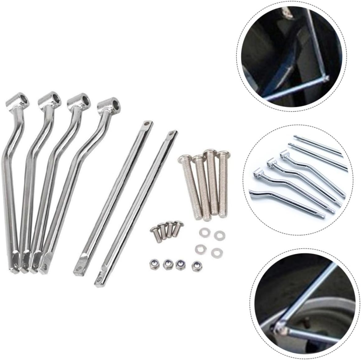 GANAZONO 1Set Durable Motorcycle Saddle Bag Support Rack Easy to Install Mounting Bracket for Long Distance and Trips Motorcycle Accessory for Panniers image number 2