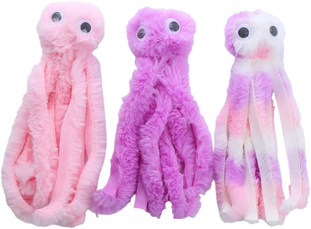 Mioyoow 3PCS Octopus Cat Toys, Interactive Cat Enrichment Toys Accessories, Cartoon Plush Pet Playing Toys with a Little Catnip for Cat Kitten image number 5