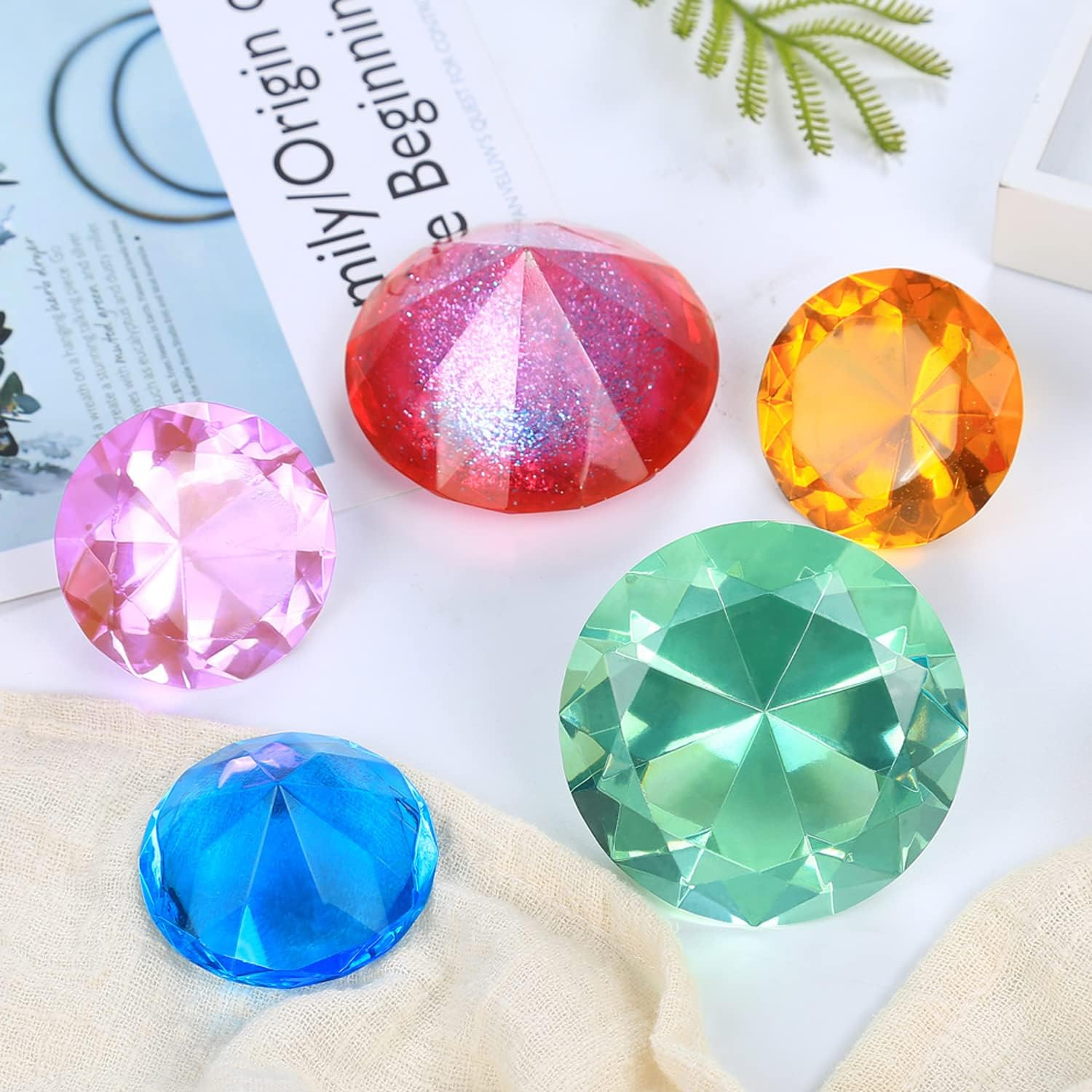 Yayatty 4 PCS Diamond Silicone Molds for Resin, Diamond Shape Epoxy Molds Resin DIY Diamond Making Silicone Molds Kit for Epoxy Resin, DIY Crafts Jewelry - 1 image number 6