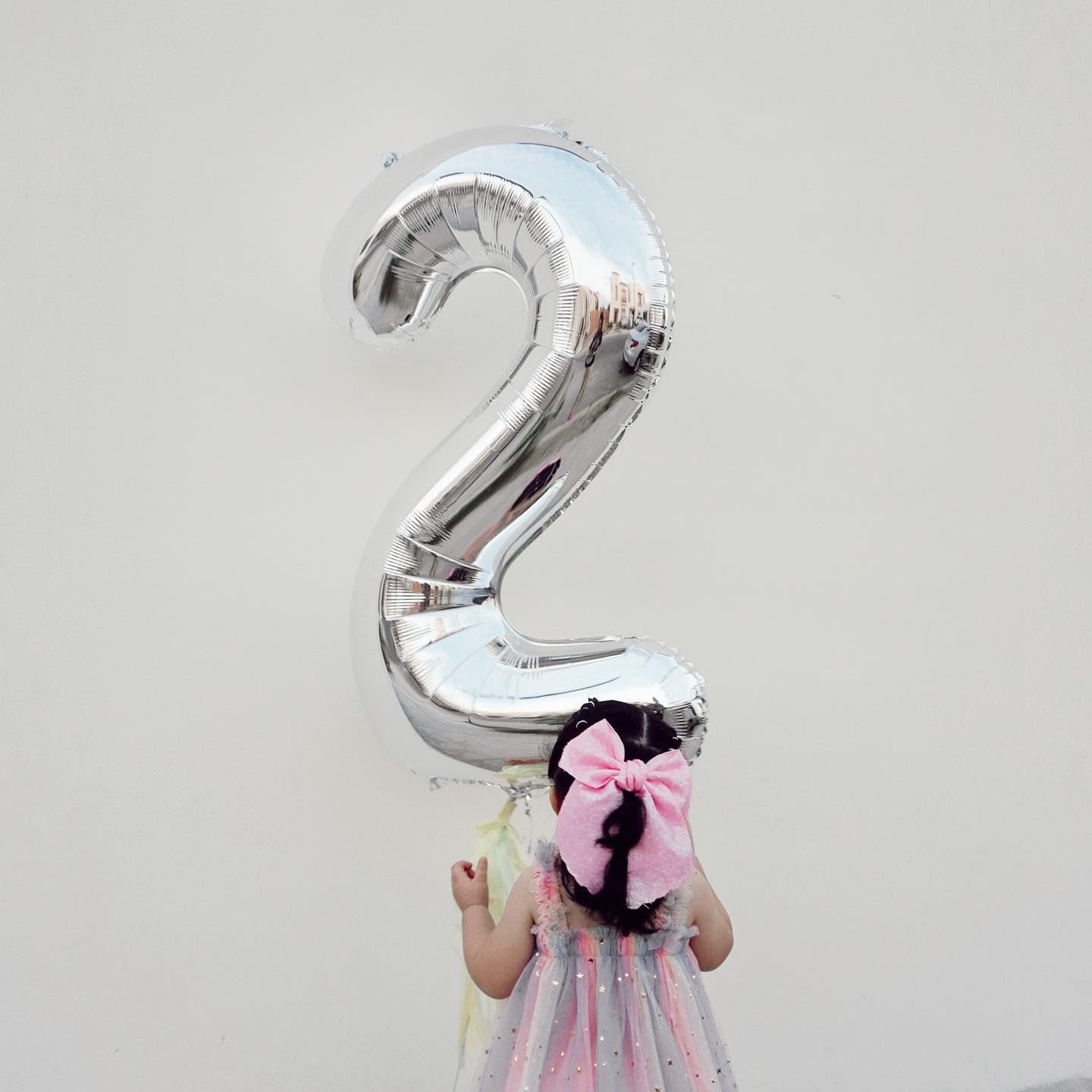 Silver 2 Balloon, Number Balloonss 40 Inch, 2Nd Balloon Number Birthday Decorations, Two Second Birthday Party Supplies, Number 2 Balloon image number 6