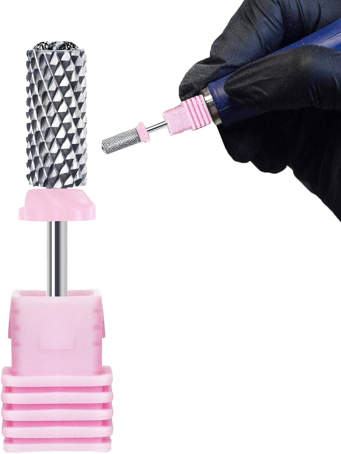 Cuticle Nail Bits, Acrylic Nail Drilltools, Rhinestone Dotted Cuticle Clean Tip, Salon Home Care Supplies for Removing Acrylic Gel image number 1