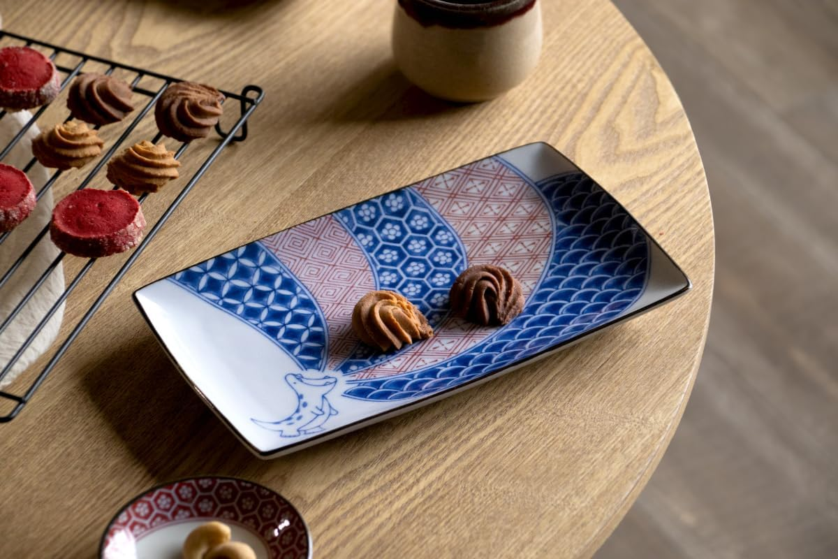 Awasaka EK88-K01 Edokko Dinosaur Shozuiryu Rectangular Plate, 5.3 X 9.3 X 0.8 Inches (135 X 235 X 20 Mm) image number 4