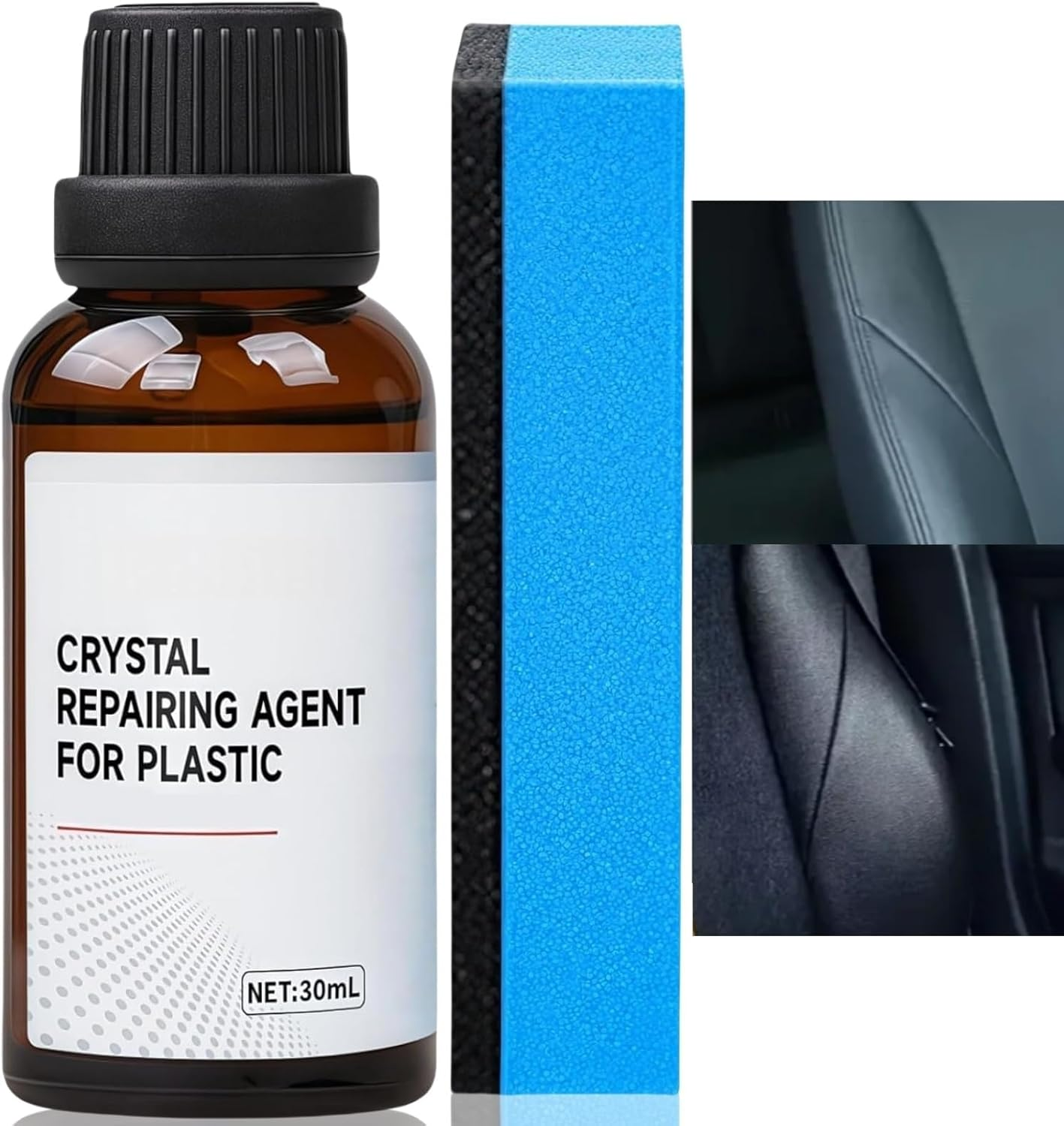 2 Pack Black Plastic Trim Restorer - Car & Truck Plastic Restorer for Bumpers, Trim, Dashboards | No Wet Look, Long Lasting 1 Year Protection | Instantly Revives Faded Black Plastic