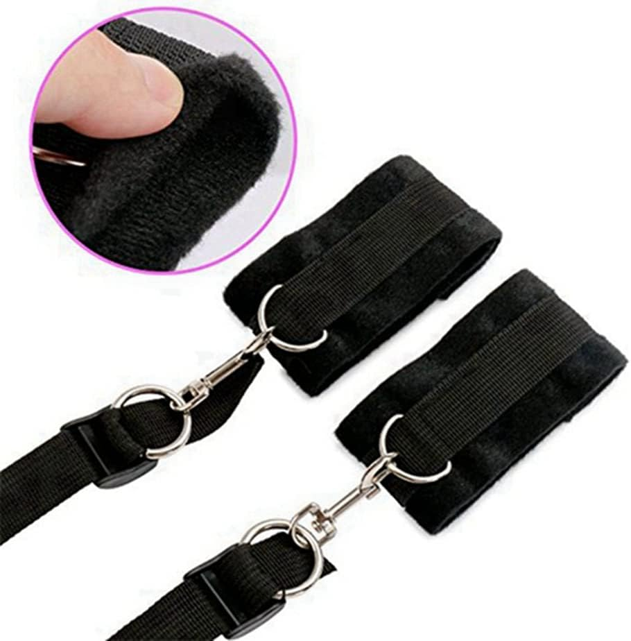 Bed Restraint Kit for Couple under King Bed Sex Tie Downs for Adults Couples Hand Leg Cuffs Ankle Wrist Restraints Sex Bondaged Bed Frame Straps Sexy Accessories for Bedroom Toys Women'S Hoodies