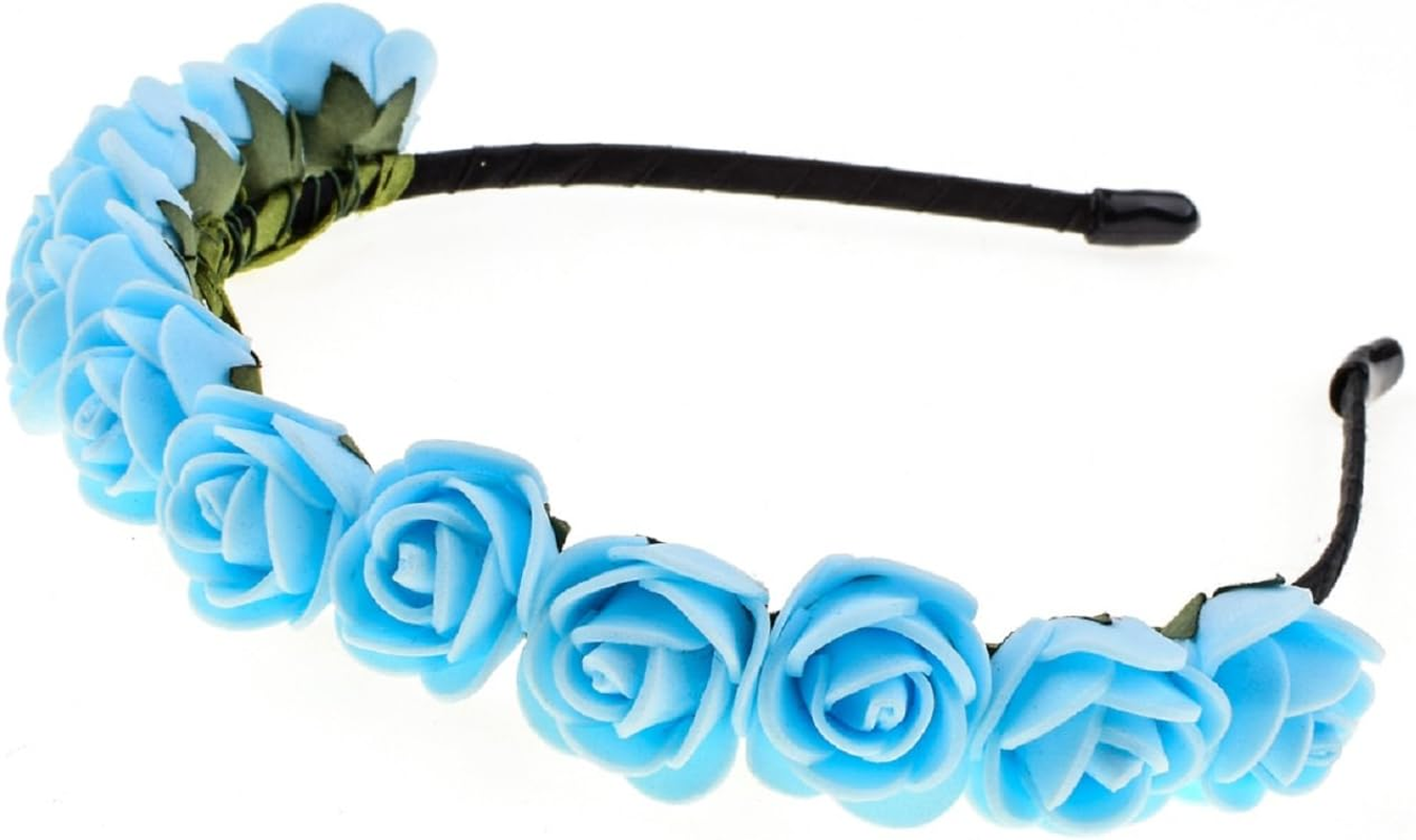 Love Sweety Boho Floral Crown Rose Flower Headband Hair Wreath