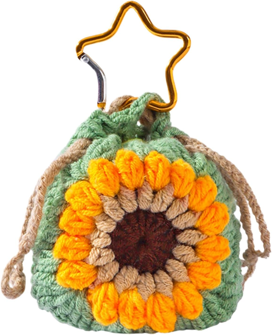 Wjnflqn Coin Bag Key Ring - Sunflower Key Ring | Secure Protective Bag for Cards and Keys When Travelling School Handbag image number 2
