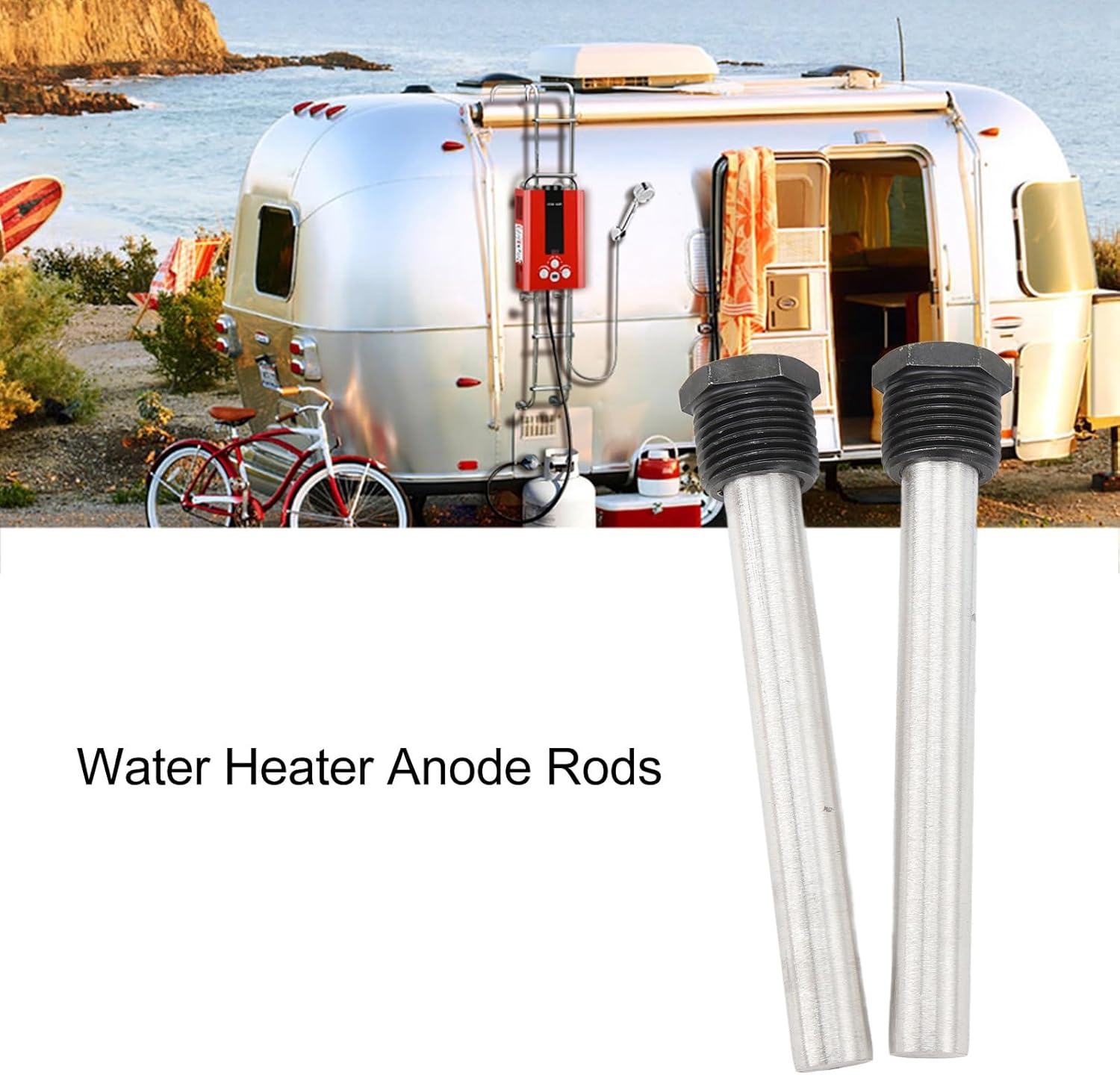 2 Pack RV Water Heater Anode Rods, Anode Rod for Hot Water Heater, 1/2In NPT Thread, Compatible with Suburban, Mor-Flo RV Water Heaters image number 4