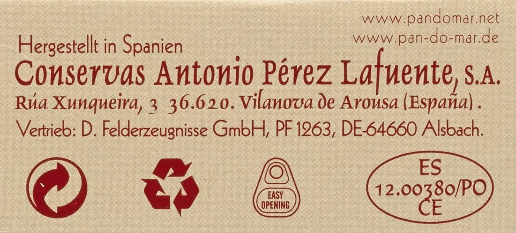 Pan Do Mar Pan Do Mar Organic Mussels in Organic Pickled Sauce, 115 G