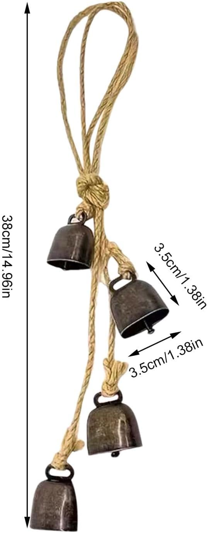 Grazing Bell, Christmas Tree Bell String, Cow Horse Sheep Grazing Bells with Rope, Small Iron Bells, Cattle Goat Farm Loud Bell for Animals image number 3