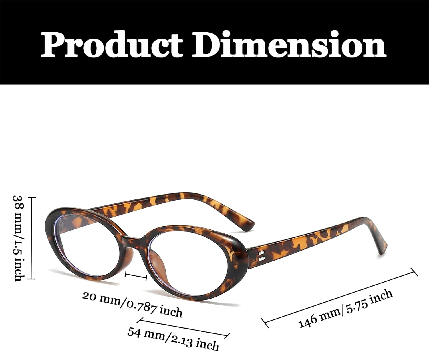 LJCZKA Oval Blue Light Blocking Glasses for Women Men Retro Small Oval Frame Glasses Fashion Computer Gaming Eyeglasses image number 6